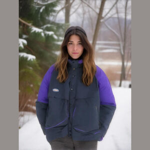 Vintage Sierra Sport Windbreaker + Fleece Jacket Set Womens XL